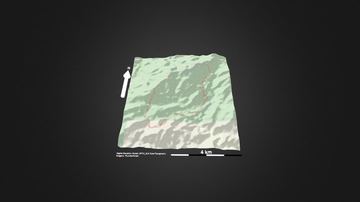 黄牛石_等高地图 – Free 3D Model STL