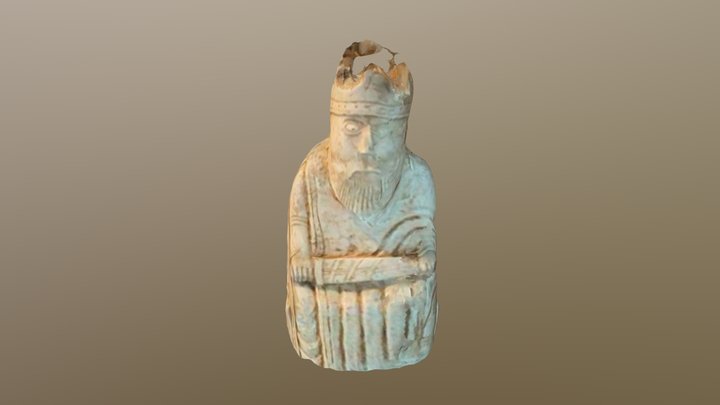 Lewis chess king 3D Model