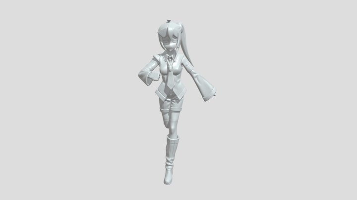 Stylized anime girl in yellow and black outfit