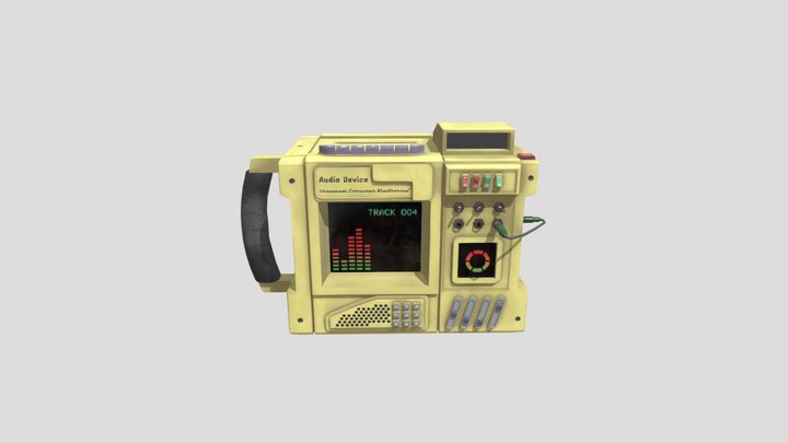 Retrofuturistic Audio Device 3D Model