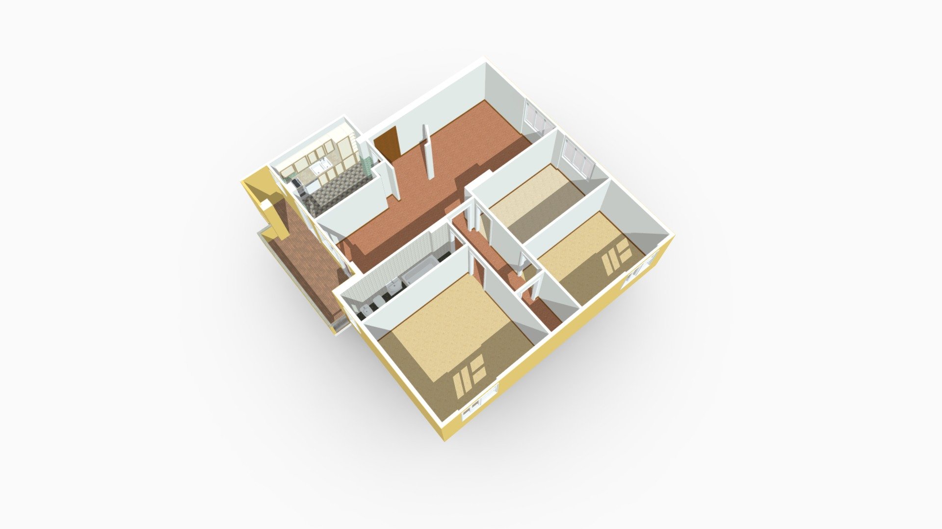 Quadrilocale Via Barzoni Milano — Sketchfab embed 3D viewer