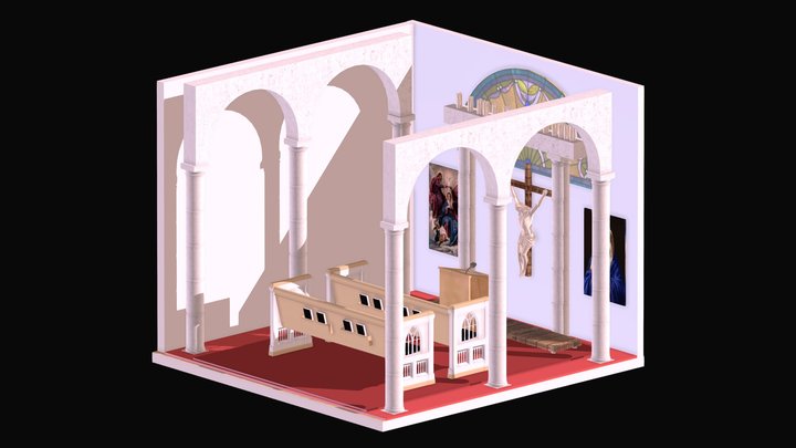 Isometric Church | CINEMA 4D 3D Model