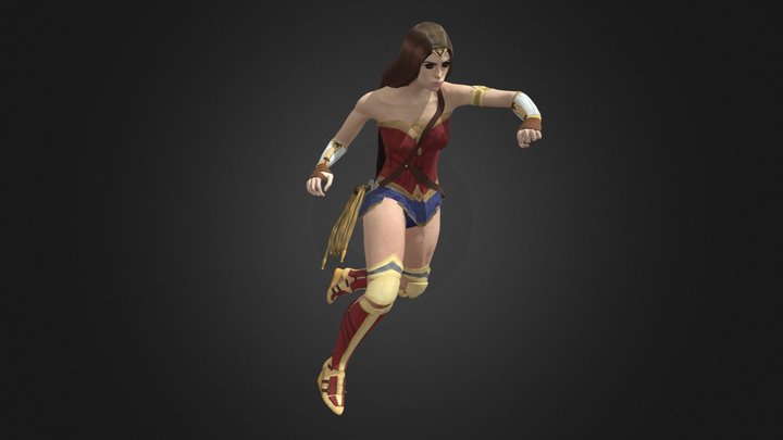 Wonder Woman - Flying Knee Punch 3D Model