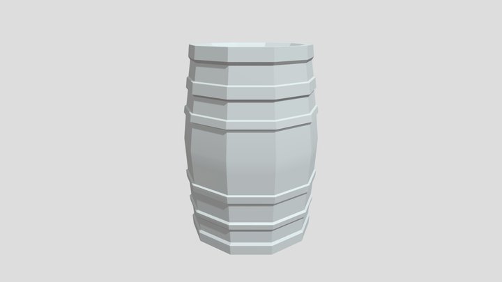 Barrel Open Low 3D Model