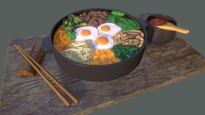 Bibimbap 3D Model