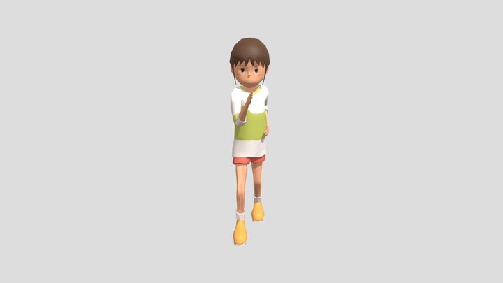 Chihiro Defend animation 3D Model