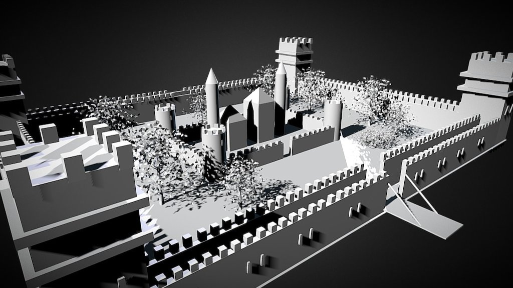 Medieval Castle - 3D model by xLancerr [3e0aeae] - Sketchfab