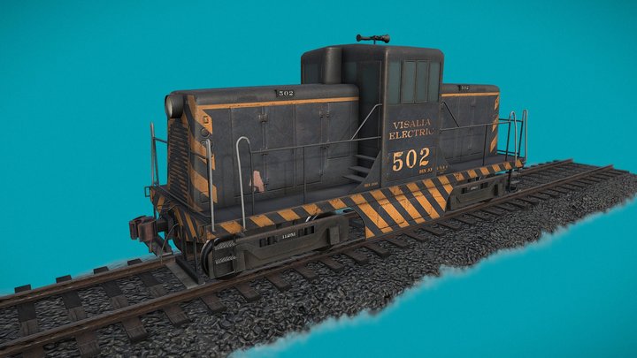 Diesel locomotive switcher 3D Model