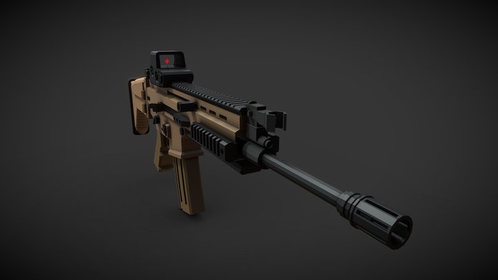 Low Poly Scar 3D Model