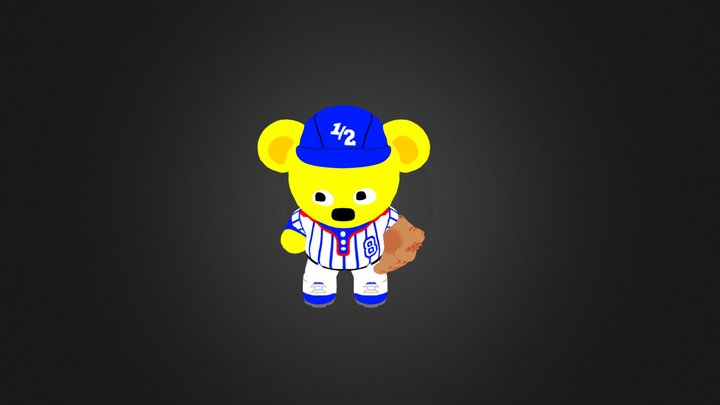 投手歡呼 3D Model