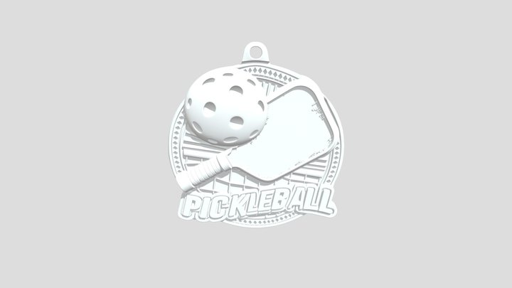 Pickleball Medal 3D Model