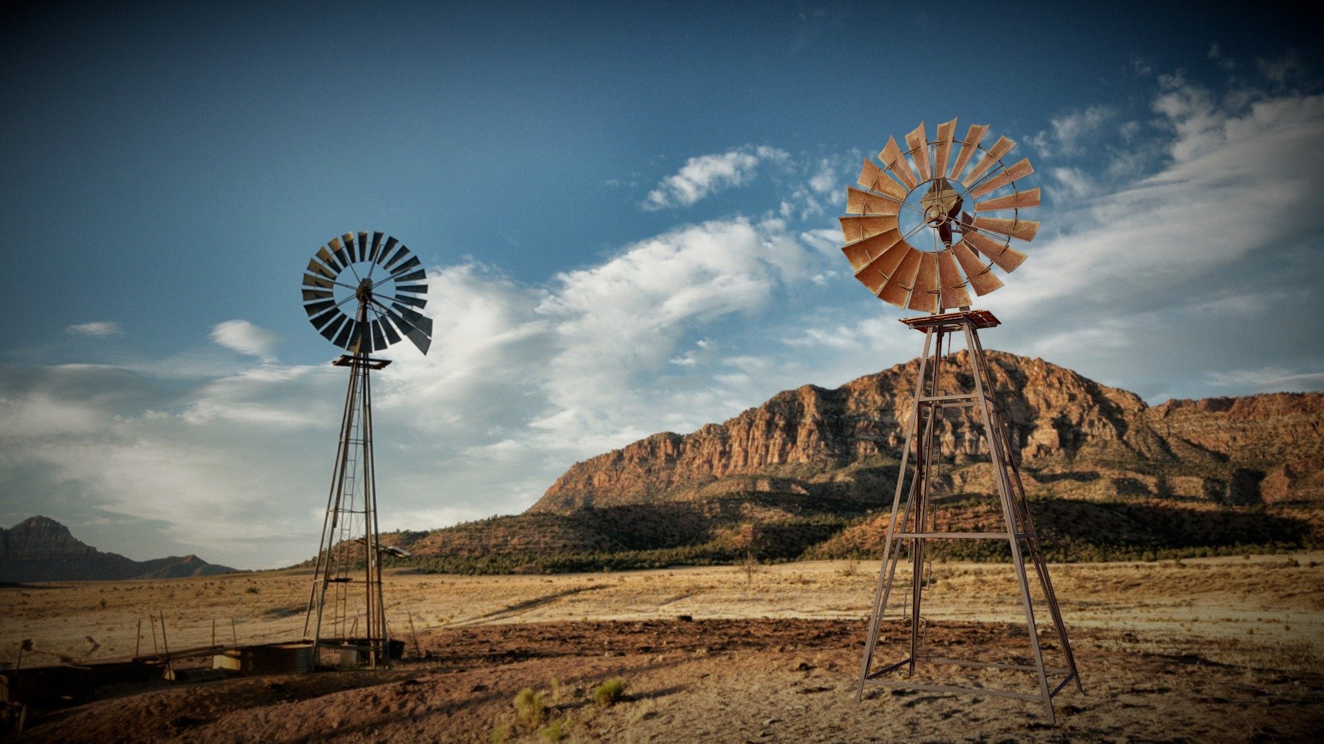 Vintage Wind Turbine - GameAsset - Free Download