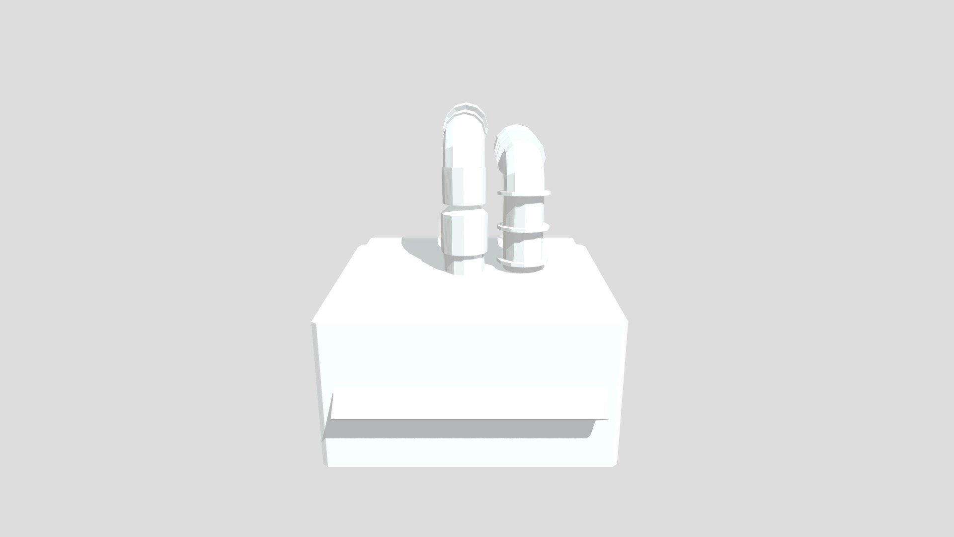 Low Poly Sci Fi Vents With Pipes