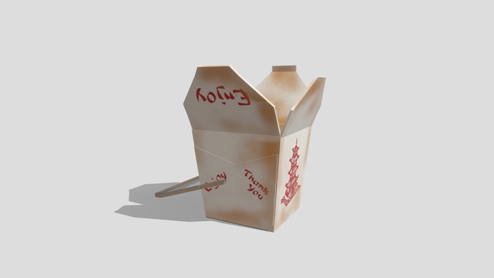 chinese food box 3D Model