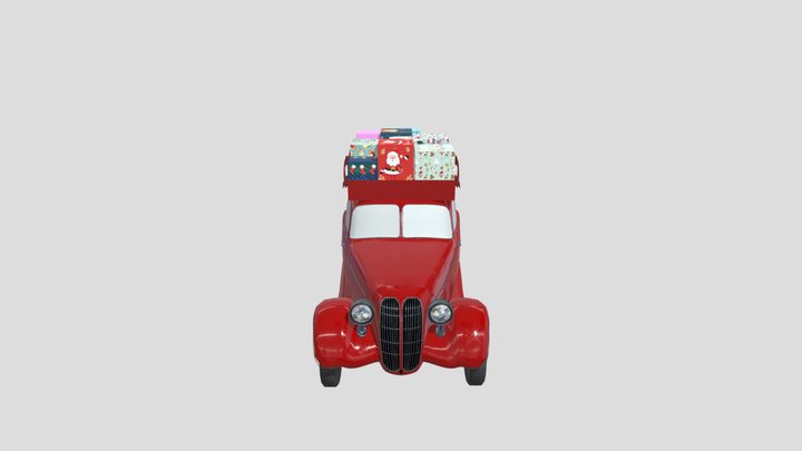 Santa Car 3D Model