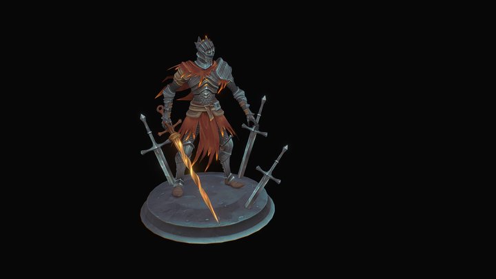 Soul of Cinder. Dark Souls III fan art. 3D Model