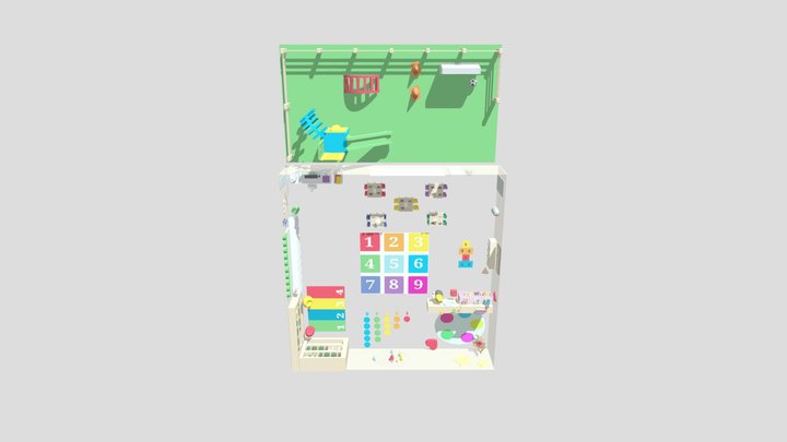 Copy of 3d classroom English 1 RBA 3D Model