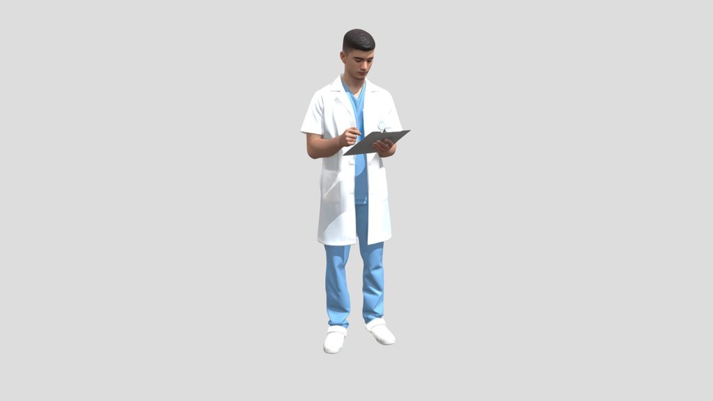 Medical Professional with Clipboard