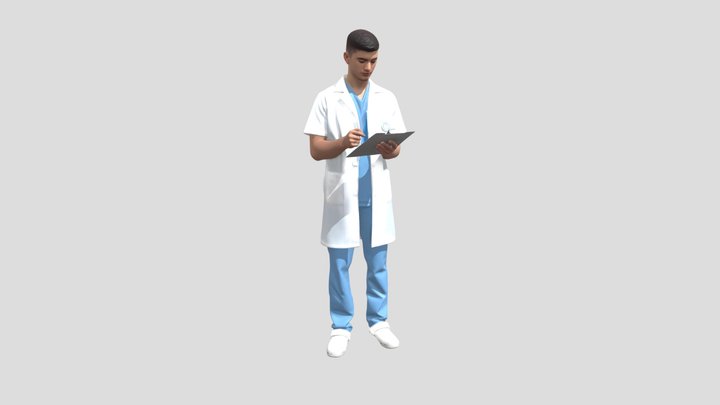 Medical Professional with Clipboard – Modello 3D gratuito STL