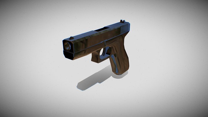 Glock 17/18 Low Poly 3D Model