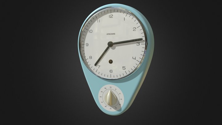 Kitchen Clock by Max Bill 3D Model