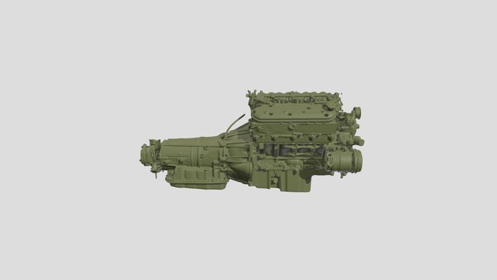 3D scan of Toyota Lanscruiser Engine 3D Model