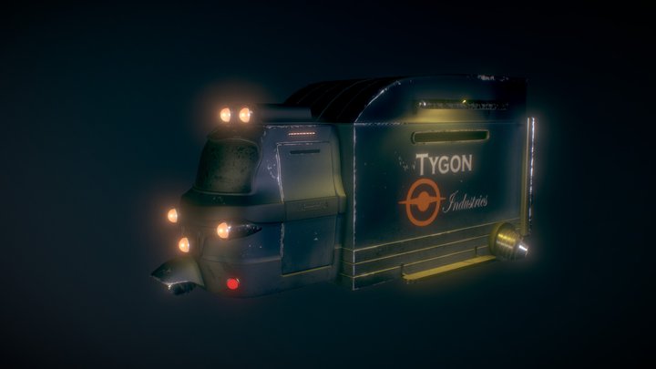 Sci-Fi Delivery Tuktuk 3D Model