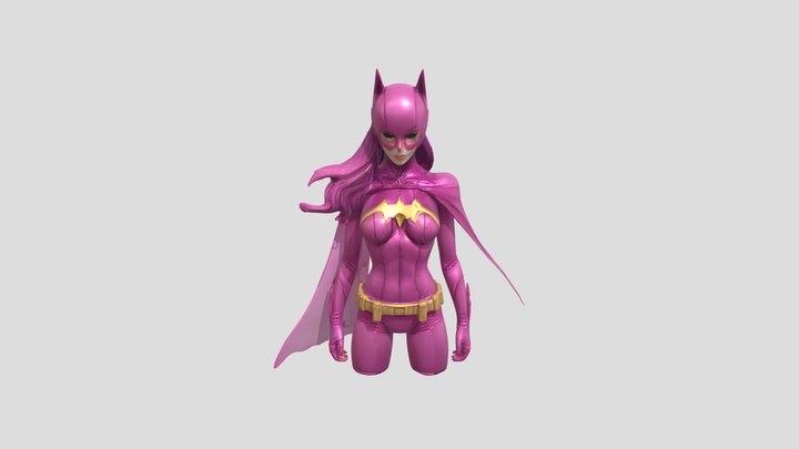 Purple superhero figure 3D Model