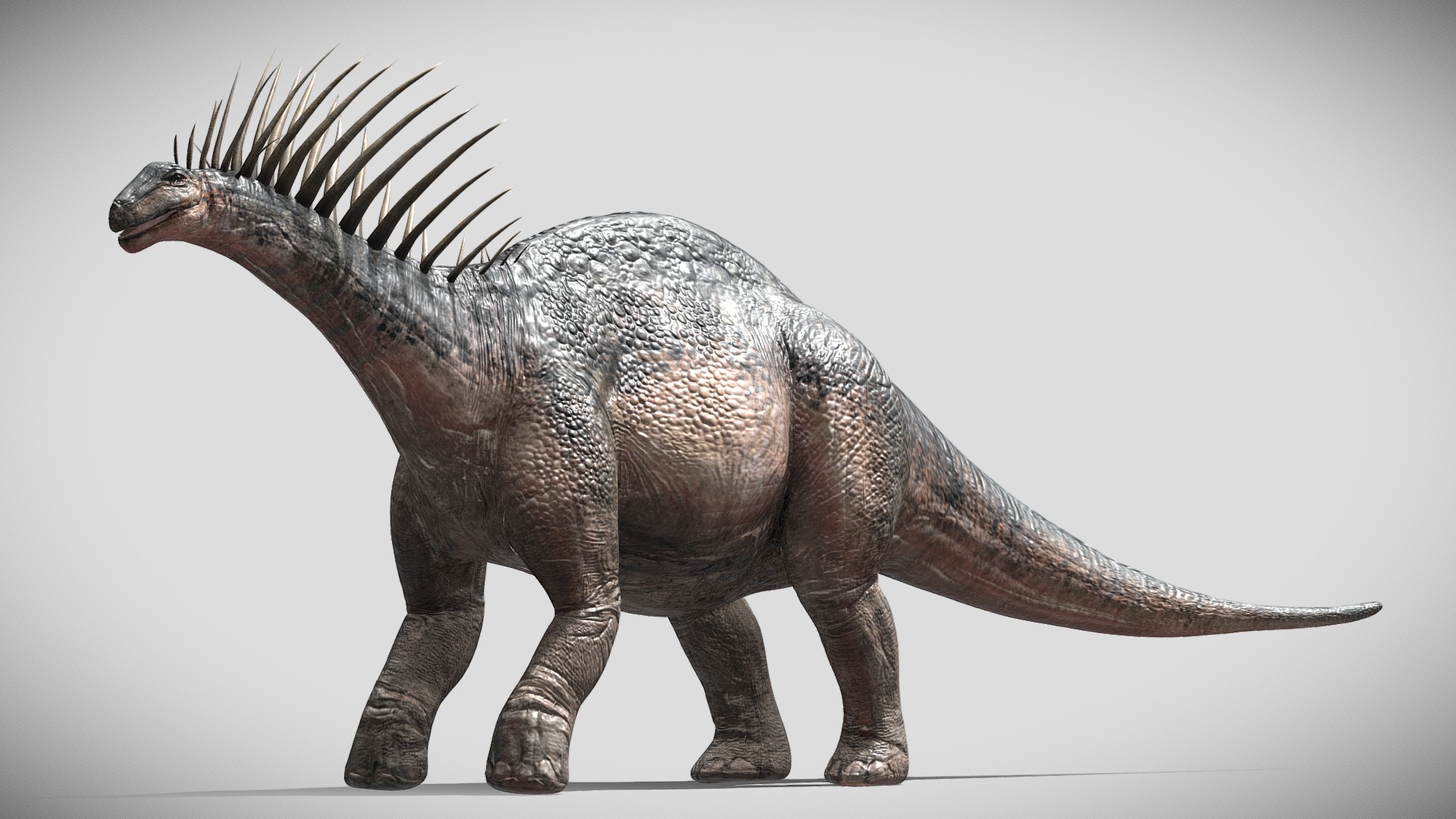 3D model Amargasaurus - This is a 3D model of the Amargasaurus. The 3D model is about a dinosaur with long hair.