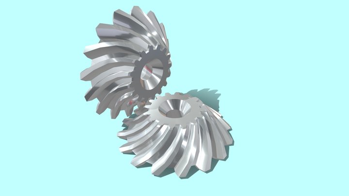 Gears Bevel Spiral – Free 3D Model STL