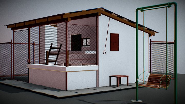 Chicken and pig kennel. And a swing, too! 3D Model