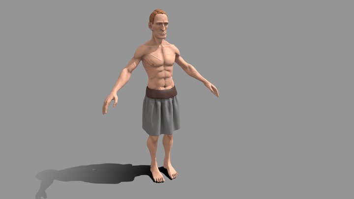 Stylized gladiator 3D Model