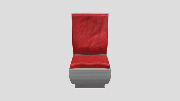 Low Poly Armchair 3D Model