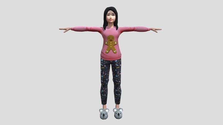 TikTok girl 3D Model