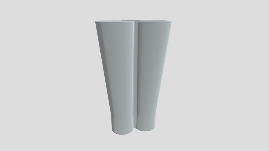 Modern Glass Vase Amber Decorative Sculptural