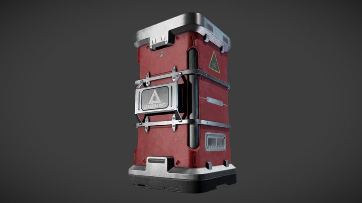 Sci-Fi Barrel 3D Model