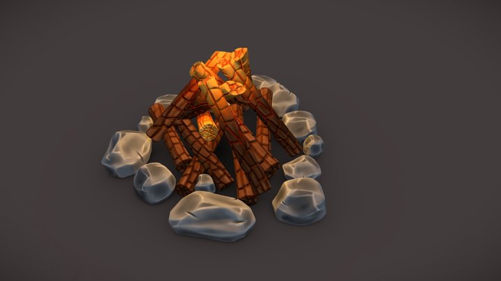Camp Fire 3D Model