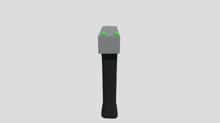Broombot Gun Weapon 3D Model
