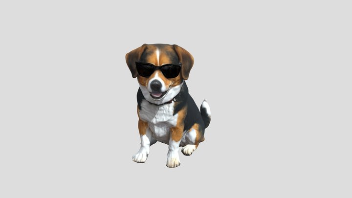 Dog with sunglasses – Free 3D Model STL