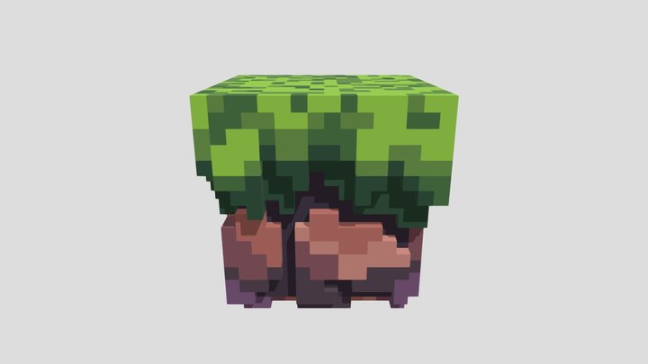 Stony Grass Tile 3D Model