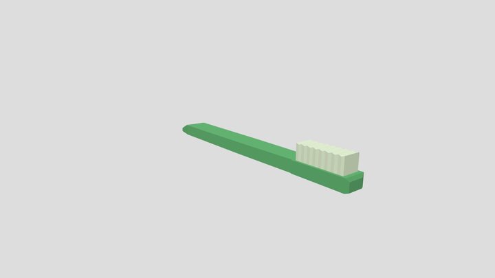 Lowpoly Toothbrush 3D Model