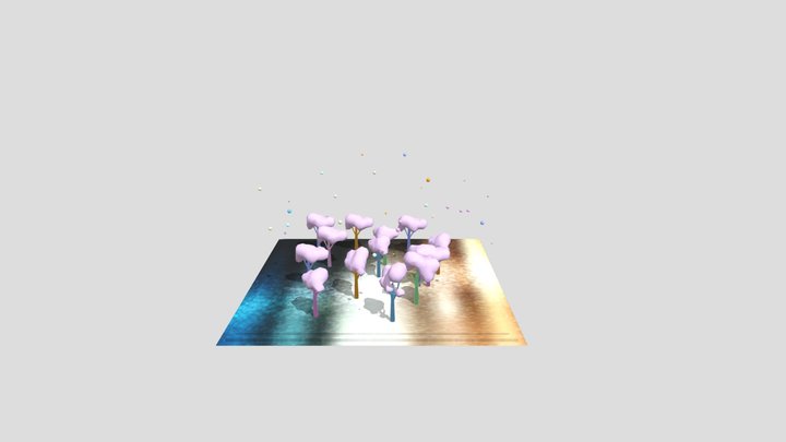 Trees With Particles Moving Final 3D Model