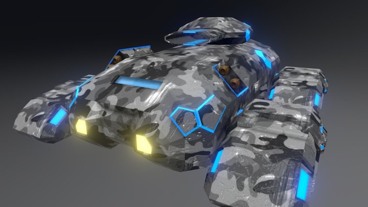 Sci-fi Tank 3D Model