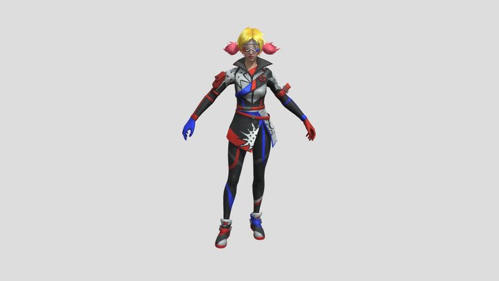 Booyah pass season 6 female bundle 3d model 3D Model