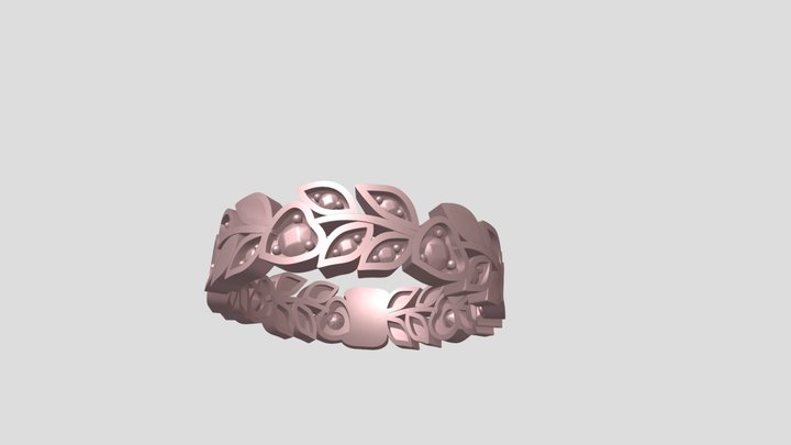 Ring rose gold- n146 3D Model