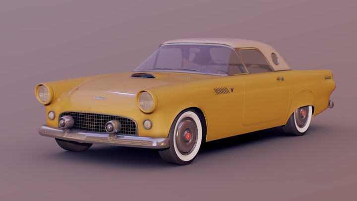 1955 Ford Thunderbird 3D Model