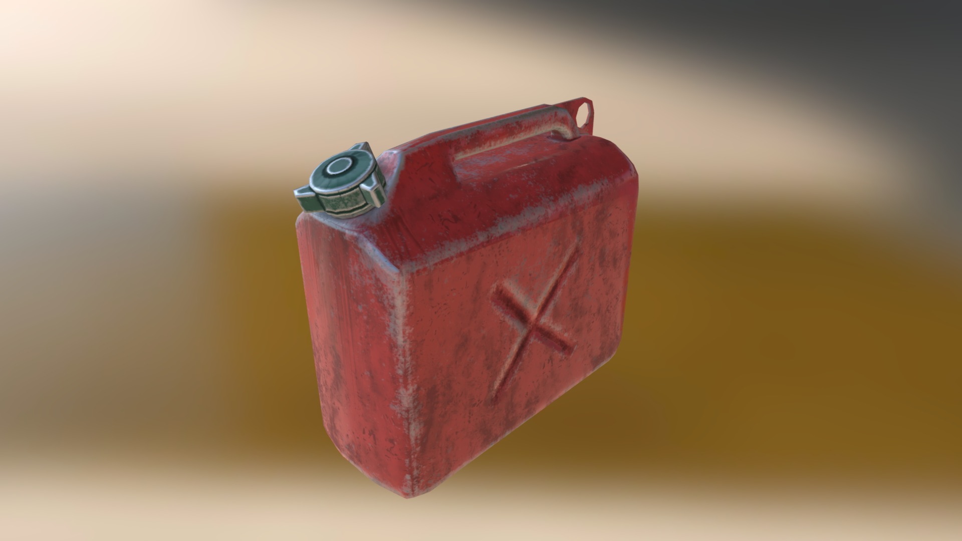 3D model Canister Gas - This is a 3D model of the Canister Gas. The 3D model is about a red plastic container.
