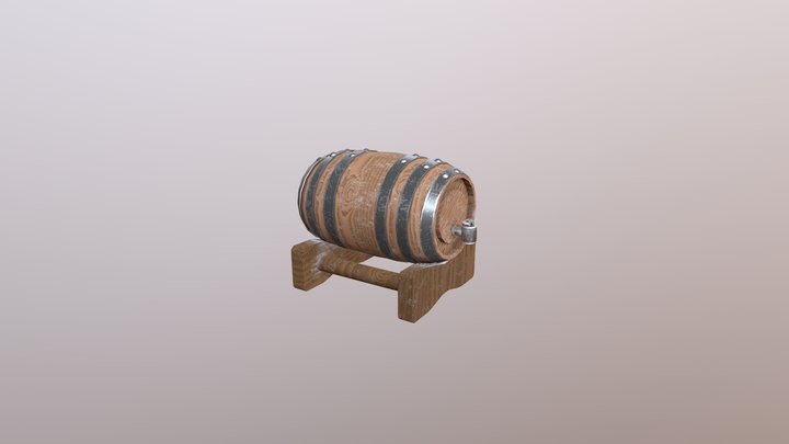 Barrel Handmade Textures 3D Model
