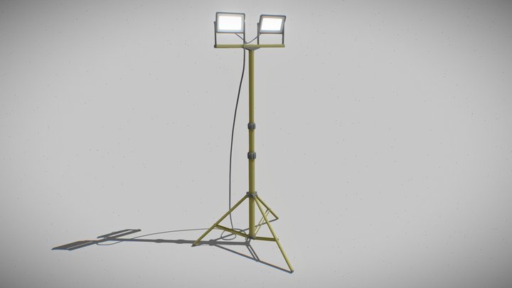 Industrial standing light 3D Model