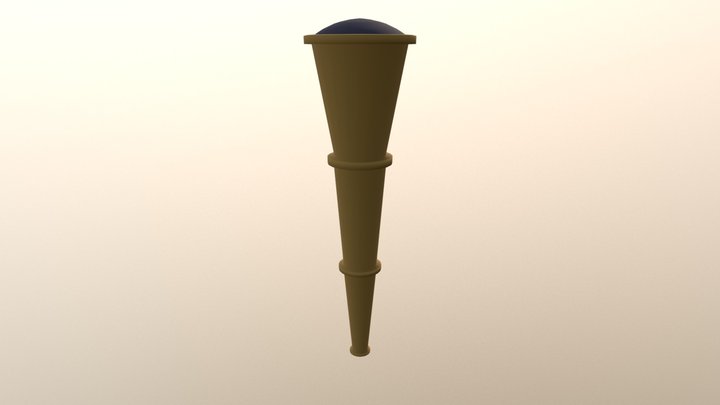 Golden Telescope 3D Model